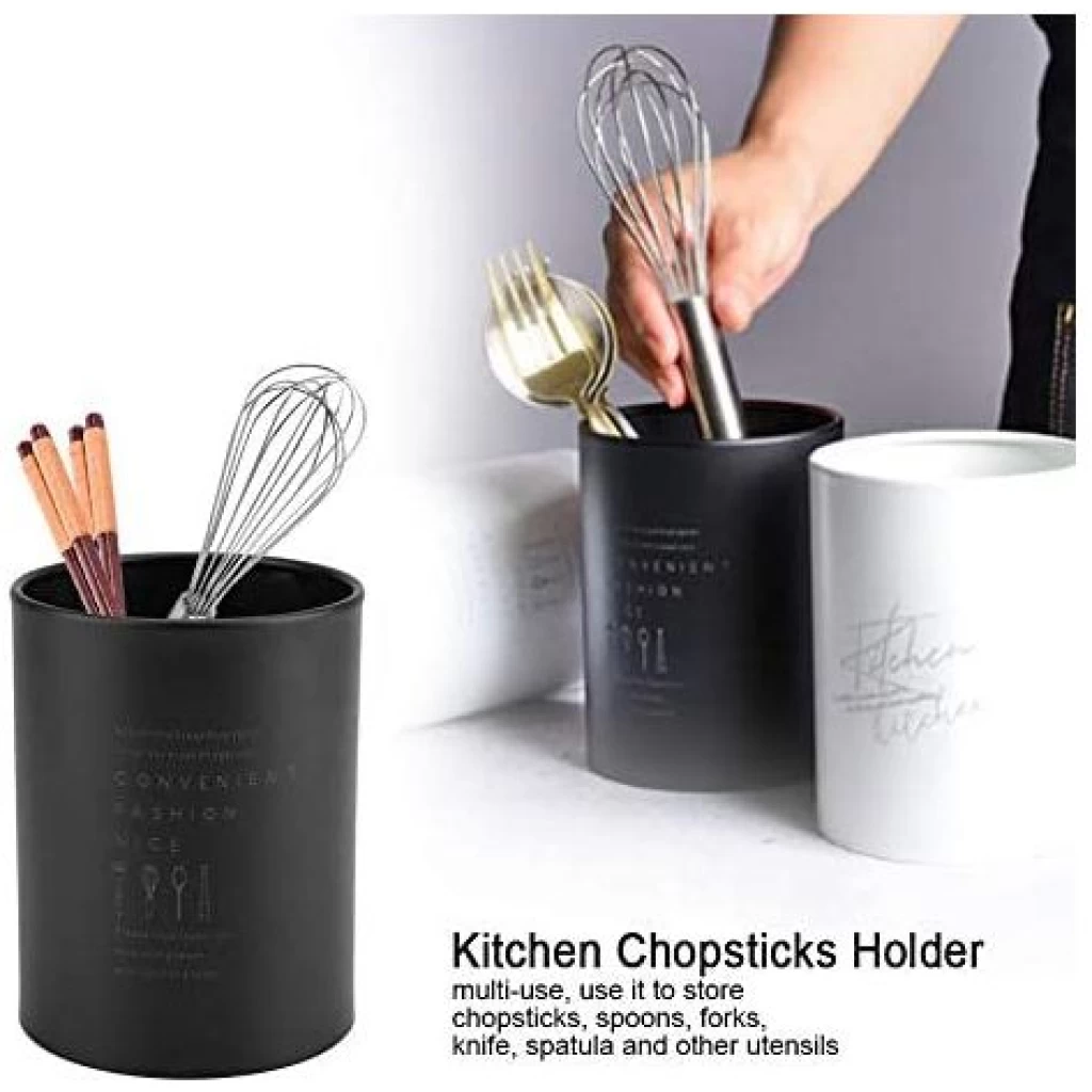 Kitchen Utensil Holder, Storage Rack Can For Forks Spoons Knives Organizer- Black.