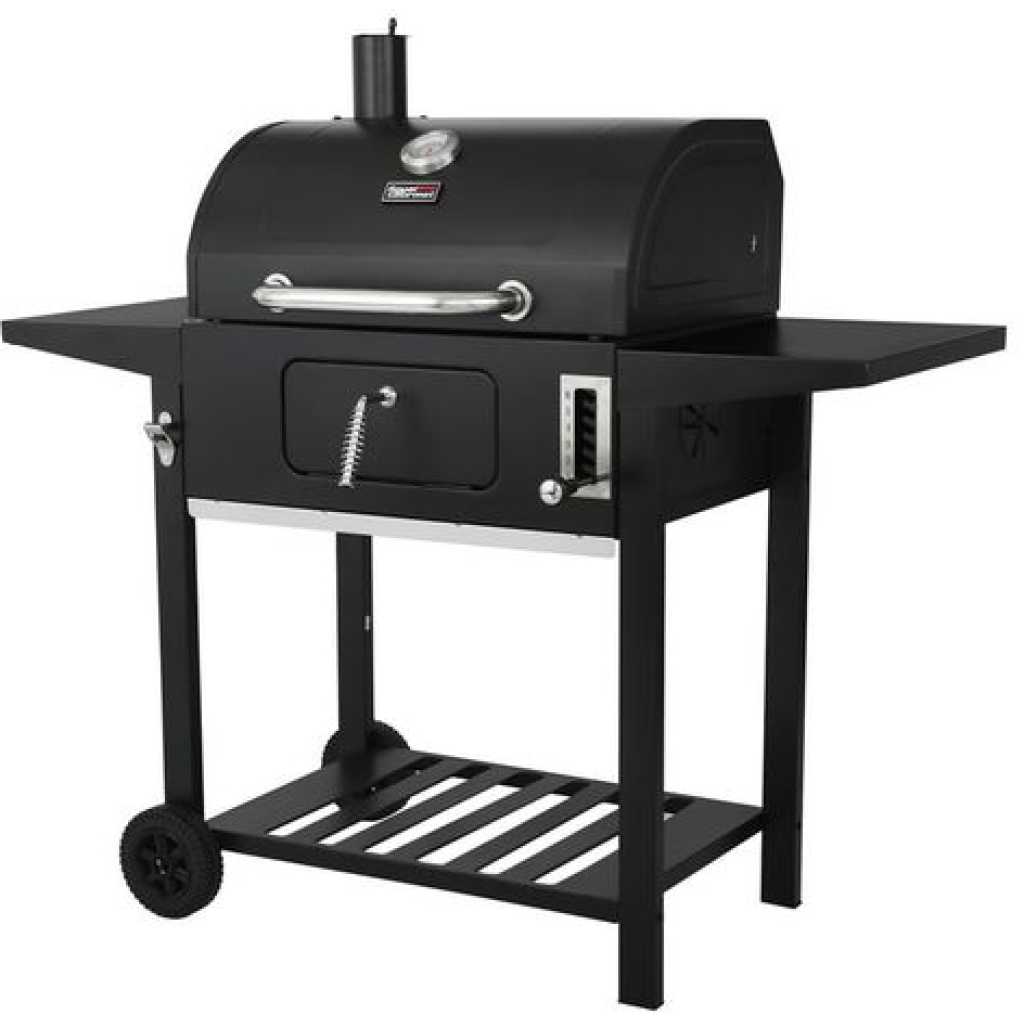 Charcoal Grill, BBQ Smoker Picnic Camping Patio Backyard Cooking- Black