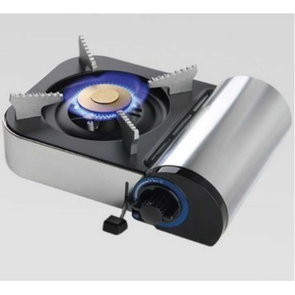 Mini Cassette Grill Portable Gas Burner Cooker Stove For Outdoor - Silver.