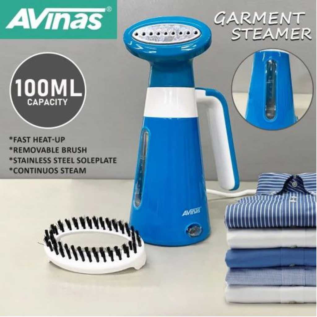 AVINAS Handheld Garment Steamer Portable Ironing Machine For Household Travel- Blue.