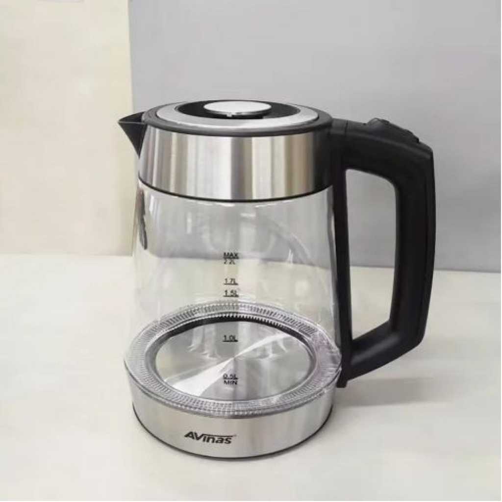 AVINAS 2.2 Litre Glass Electric Milk Water Boiling Kettle- Clear .