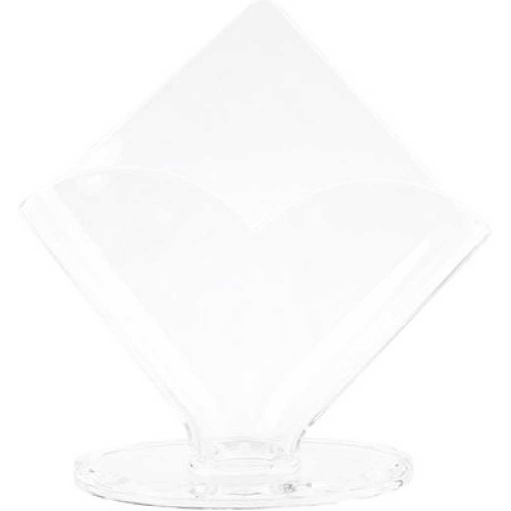 Saviet Napkin Holder Transparent Acrylic Box For Home Hotel Tissue Storage Rack- Clear.