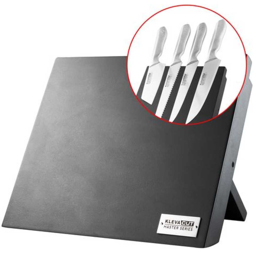 Midnight Magnetic Knife Block – Stylish Knife Holder With Super Strength Magnets- Black Cutlery & Knife Accessories TilyExpress 3