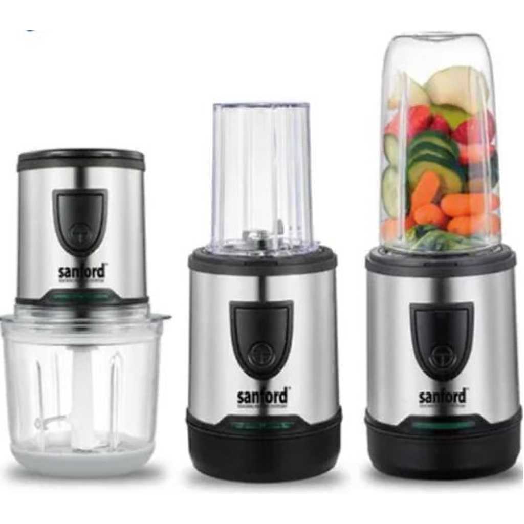 Sanford 5 In1Food Processor Chopper Mixer Coffee Grinder Blender Ice Crusher- Clear.