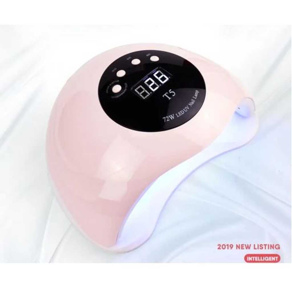 UV Lamp LED Nail Polish Dryer Lamp Gel Machine For Manicure & Pedicure With Infrared Sensor -Pink