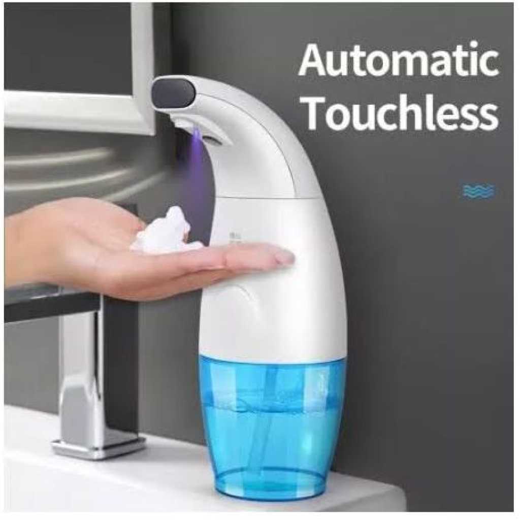 Magic Hand Foam Automatic Touchless Dish Soap Dispensers For Bathroom Kitchen Electric Hand Free Gel Pump- White