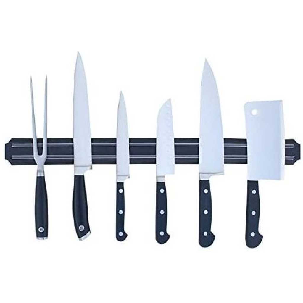 50Cm Wall Mount Professional Magnetic Knife Rack Holder Megnet - Black