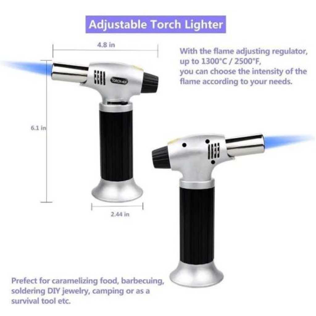 Multi Functional Torch Portable Culinary Torch Lighter / Butane Burner Flame Thrower- Multi-colour.