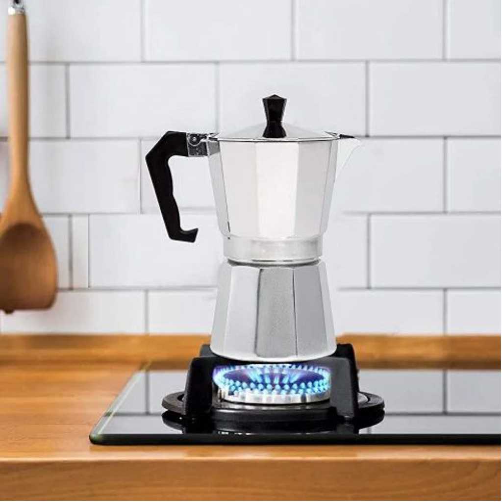 Coffee Maker Moka Pot Top Expresso Latte Stove Percolator 4 Cups 200ML (Silver) Coffee Makers TilyExpress 15