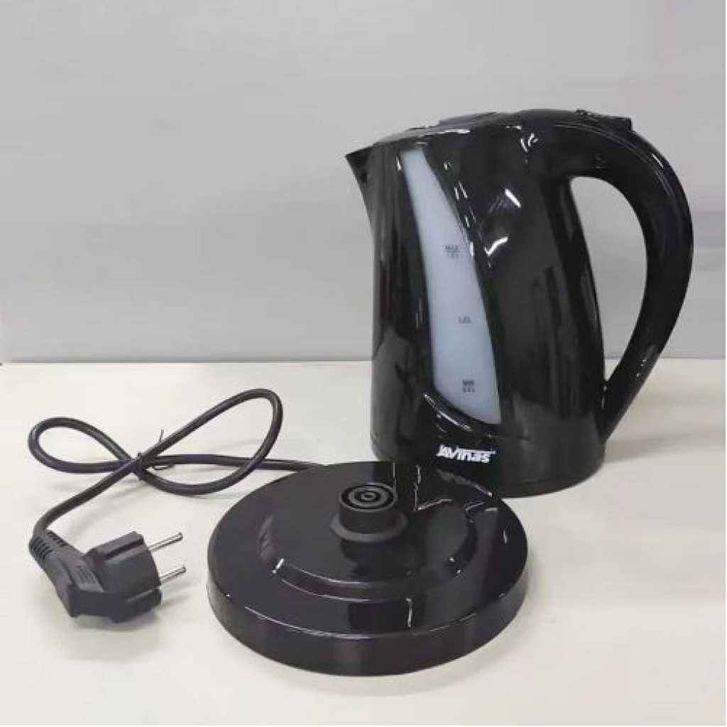 AVINAS 1.8L Automatic Switch Off Cordless Electric Kettle Stainless Steel Base Kitchen Office Water Heating Boiler- Black.