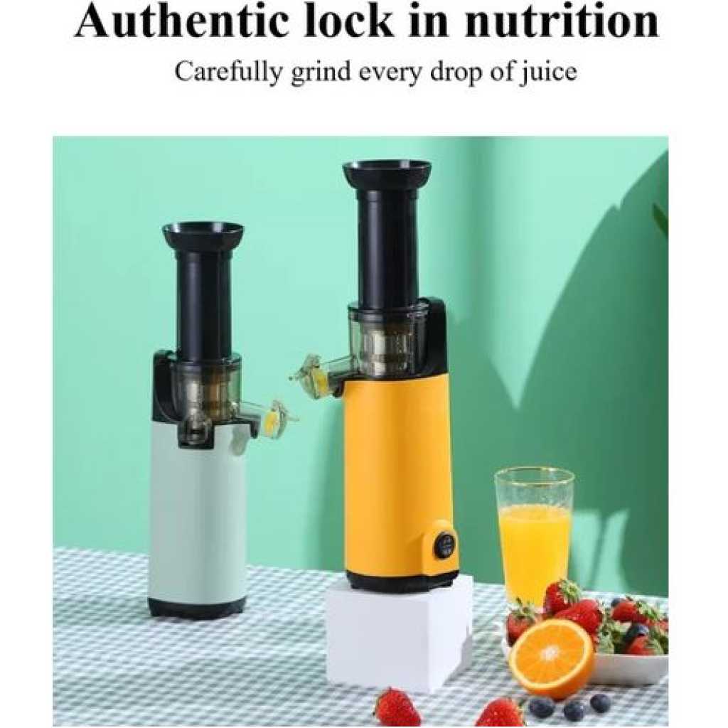 Electric Slow Juicer Fruit Blending Machine- Black.