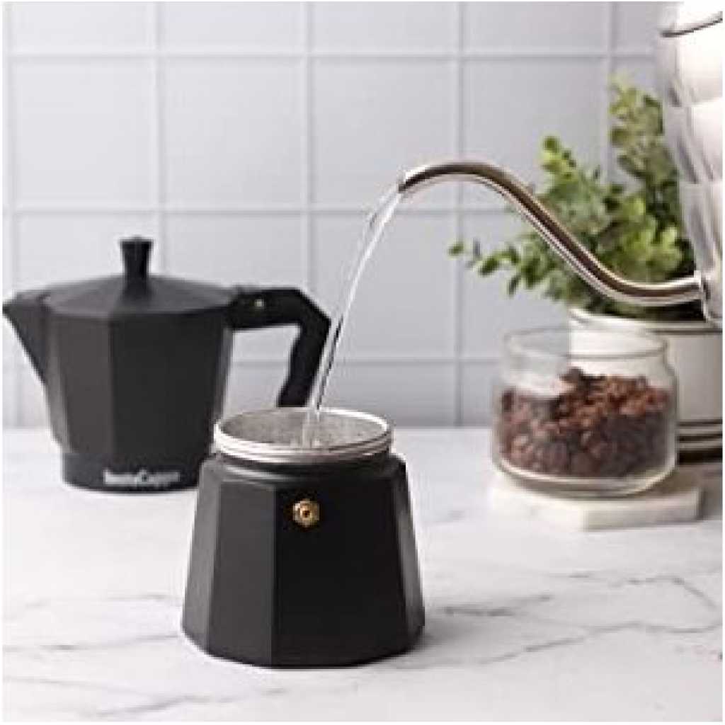 Stovetop Cafe Espresso Maker 6 Cup Moka Pot Percolator Coffee Maker Filter Kaapi- Black Coffee Makers TilyExpress 8