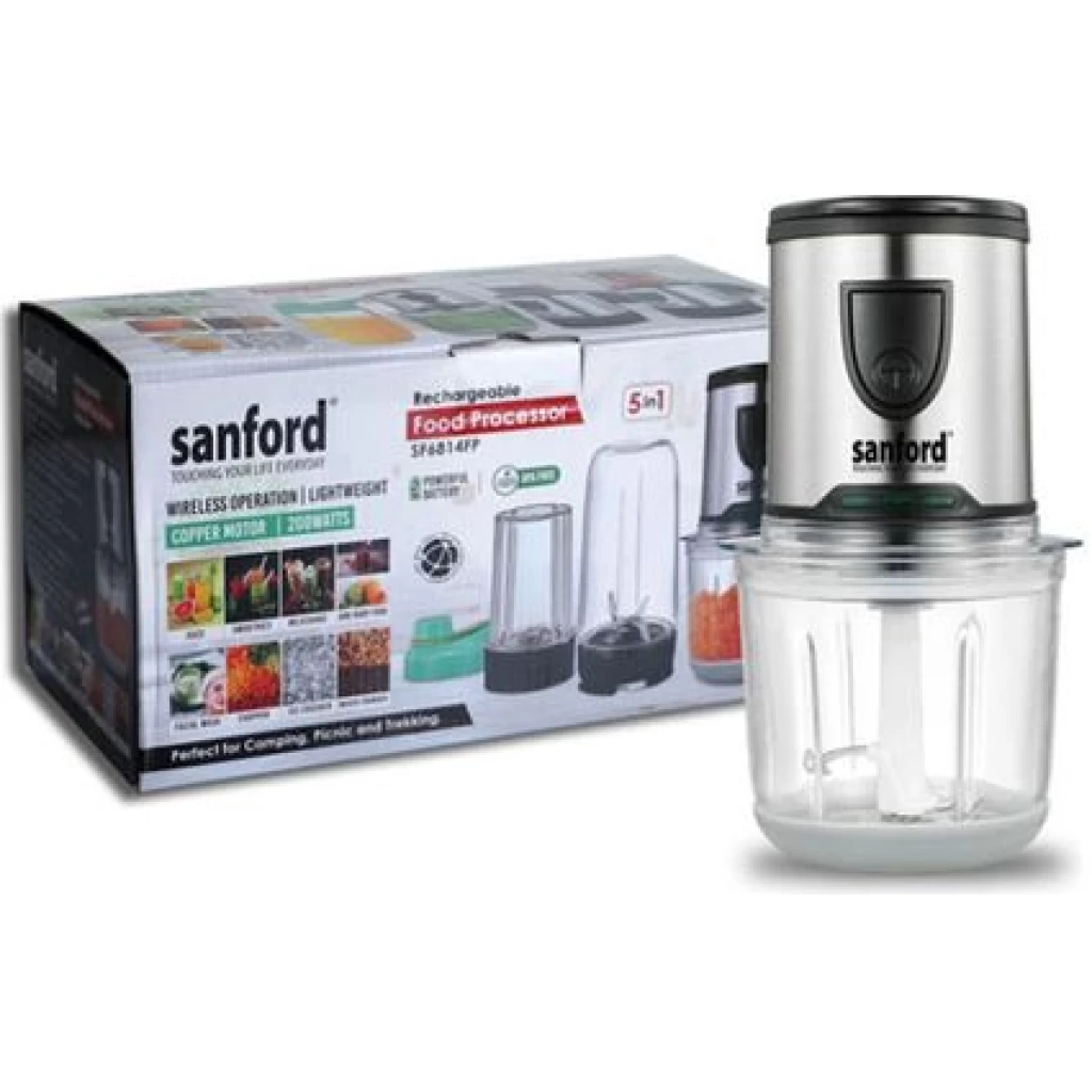 Sanford 5 In1Food Processor Chopper Mixer Coffee Grinder Blender Ice Crusher- Clear. Food Processors TilyExpress 6