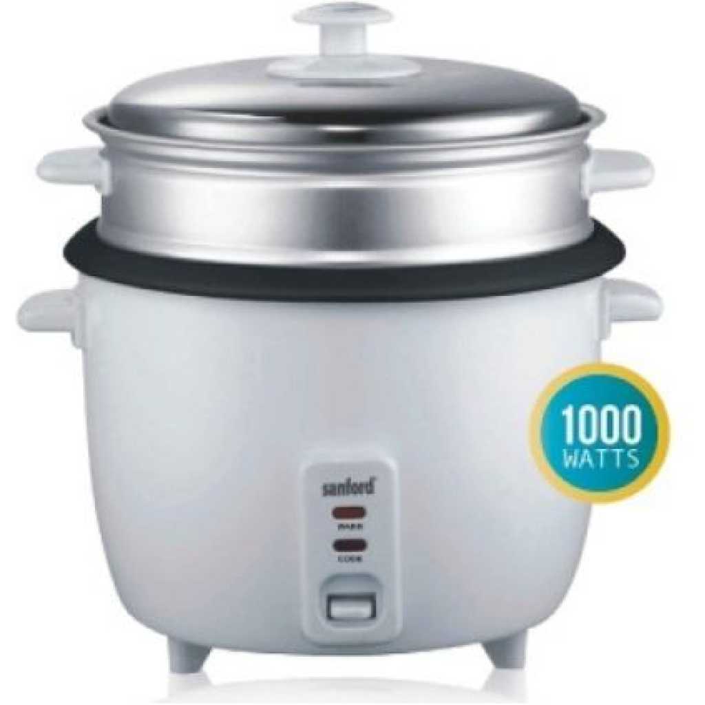 Sanford 2. 2 Litre Rice Cooker Steamer Pot- White.