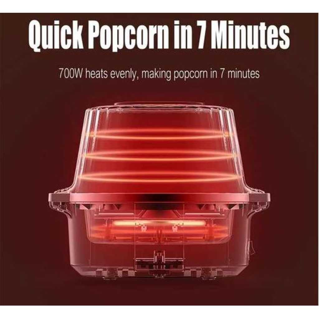 Sonifer Professional Oil Hot Plate Multifunctional Electric Mini Popcorn Maker Machine - Red