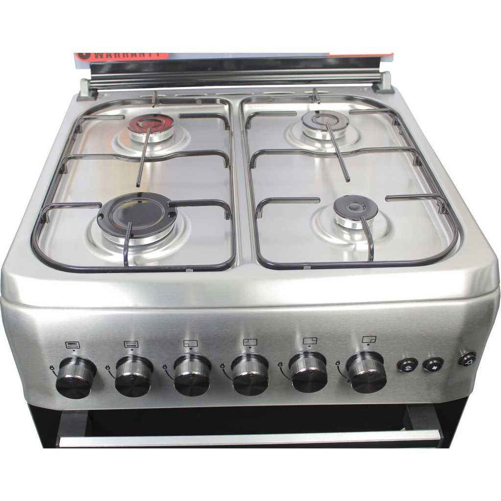 Blueflame Full Gas Cooker 60 by 60 cm S6040GRFP With Gas Oven – Inox Blueflame Cookers TilyExpress 4