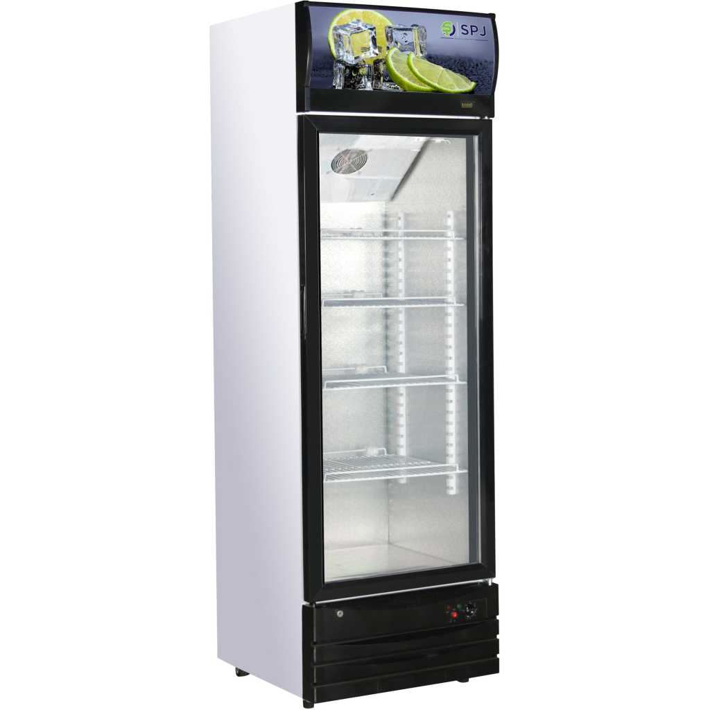 SPJ 430-Litres Single Display Cooler SCCBLS-430C015; Vertical Display Chiller, Single Door Showcase Display Refrigerator