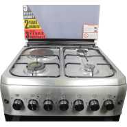 BlueFlame Cooker 60x60cm, 3 Gas Burners And 1 Electric Hot Plate With Electric Oven – Inox Blueflame Cookers TilyExpress