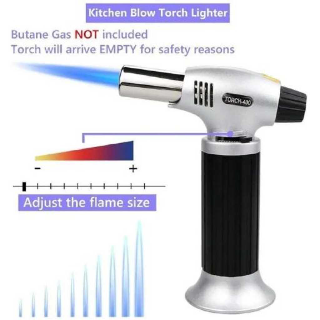 Multi Functional Torch Portable Culinary Torch Lighter / Butane Burner Flame Thrower- Multi-colour.