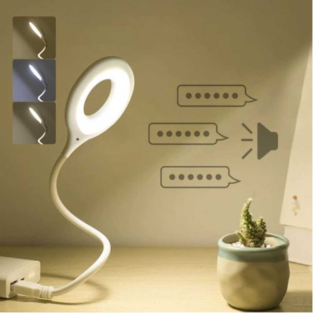 USB Smart Voice Control Led Table Lamp For Bedroom Living Room Office Desk Lamp Intelligent Voice Night Light- White Lamps & Shades TilyExpress 13