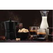 Stovetop Cafe Espresso Maker 6 Cup Moka Pot Percolator Coffee Maker Filter Kaapi- Black Coffee Makers TilyExpress