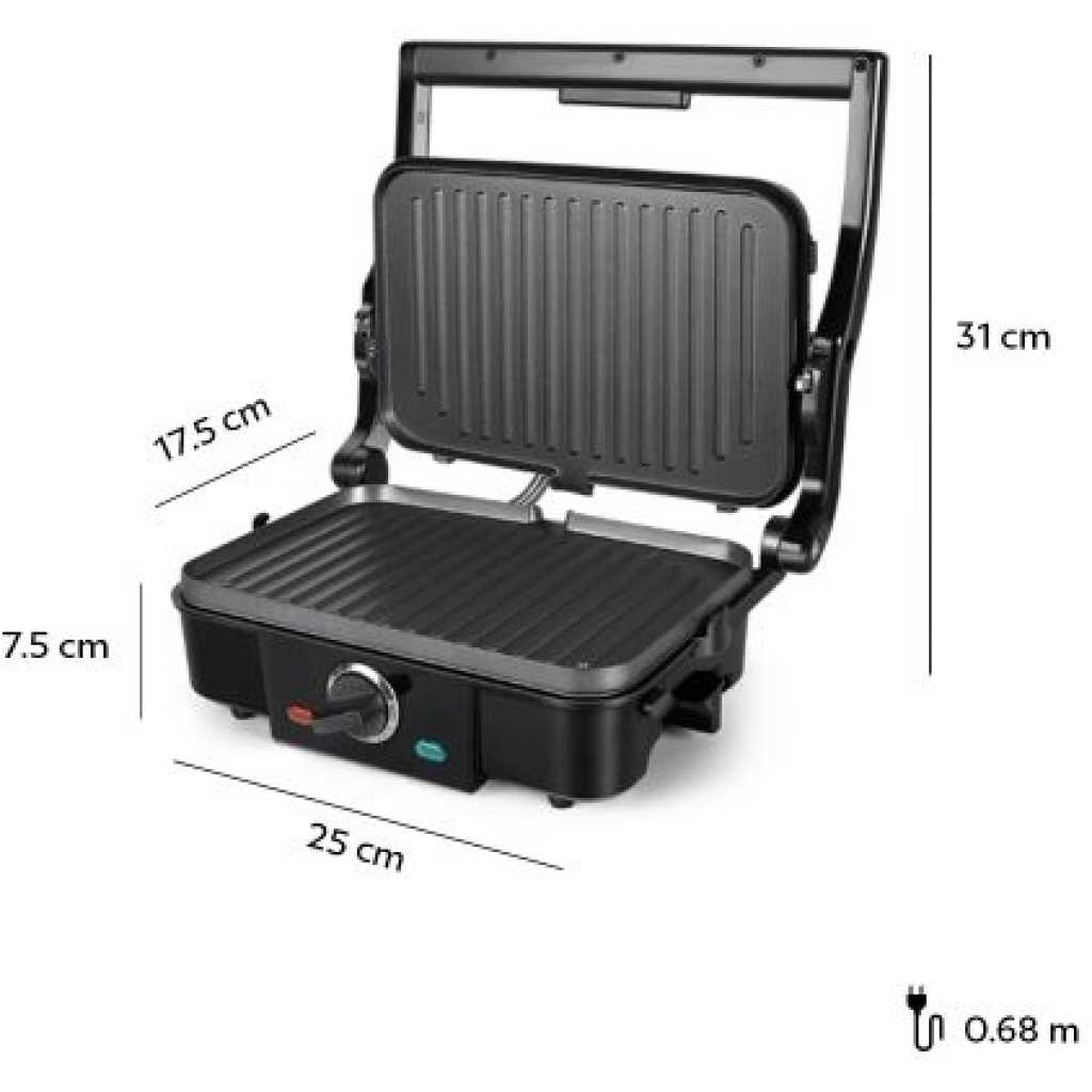 Sonifer 3 In 1 Waffle Maker Sandwich Barbecue Electric Baking Pan Toaster - Black.