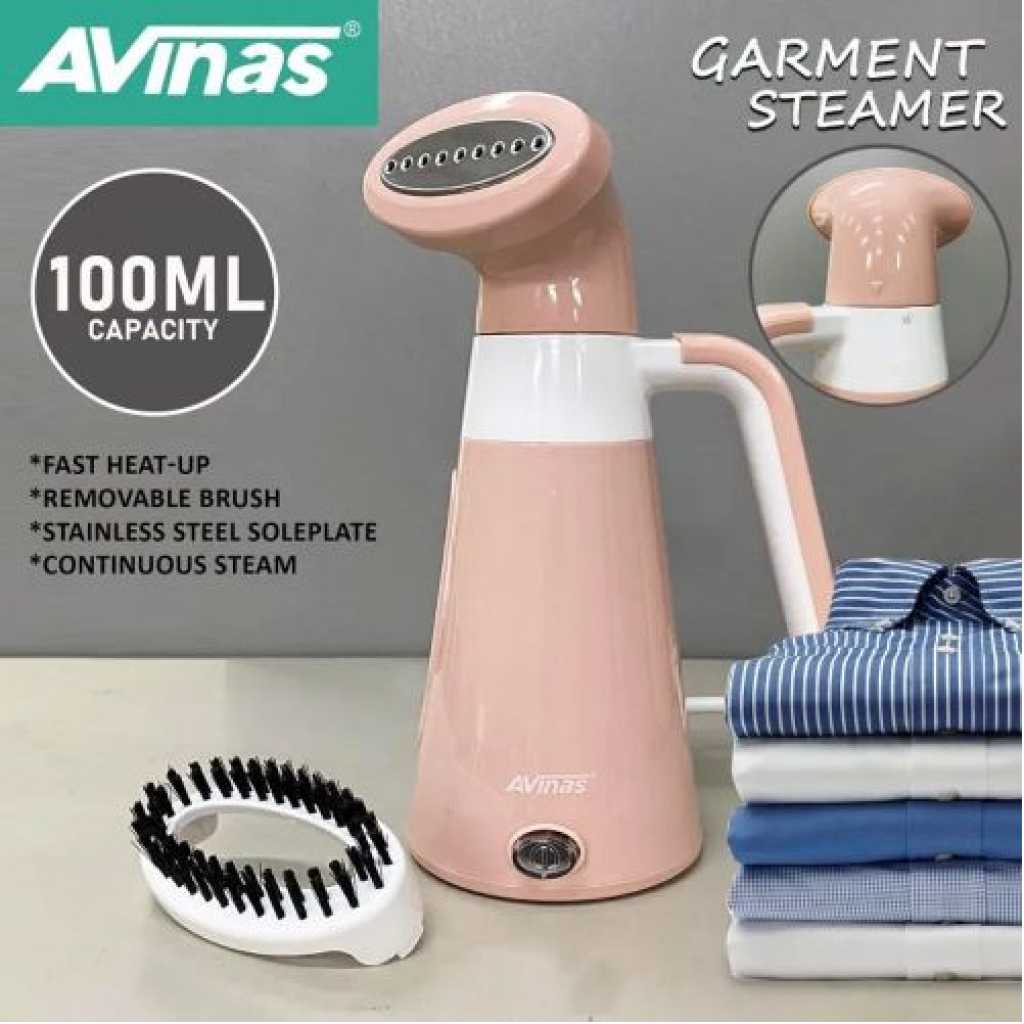 AVINAS Handheld Garment Steamer Portable Ironing Machine For Household Travel- Pink.