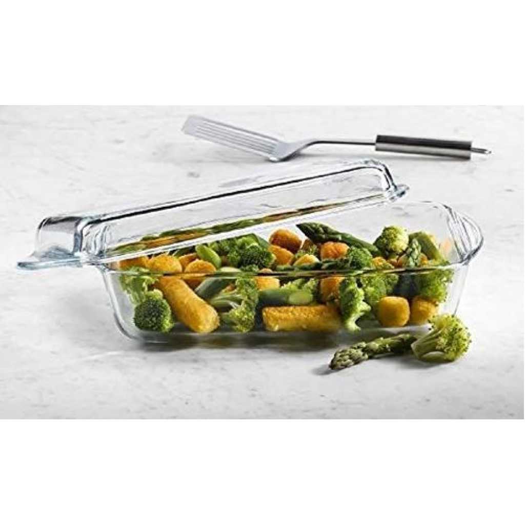 Borcam Rectangular Casserole Dish With Heat Resistant Oven Microwave Safety – Clear Bakeware Sets TilyExpress 2