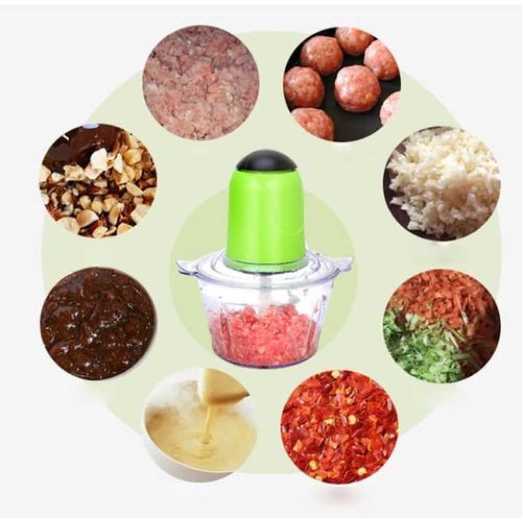 Electric Chopper Meat Grinder Food Processor Multifunctional Blender- Clear.