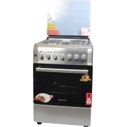 Blueflame Full Electric Cooker S6004ERF 60X60cm, Electric Oven & Grill, Rotisserie, Oven Fan, Oven Lamp, Thermostat, Glass Lid - Inox