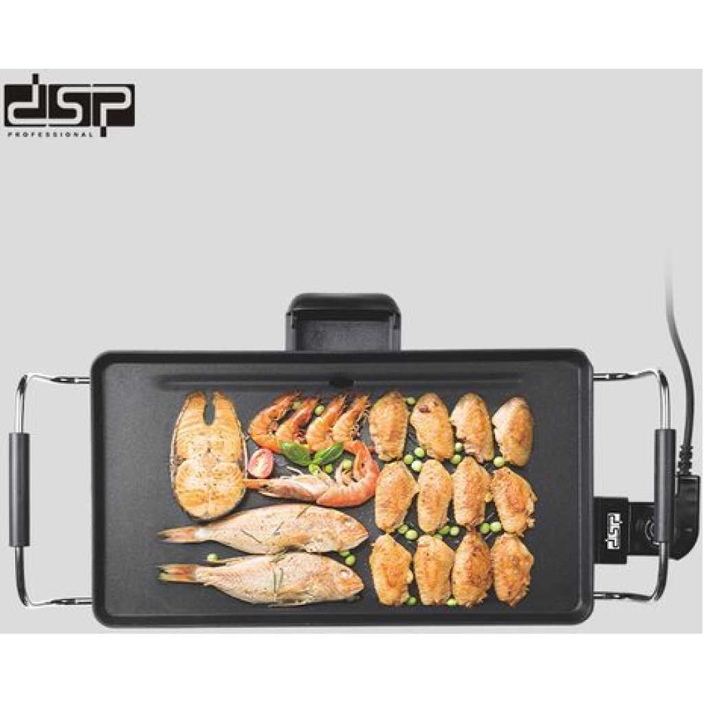 Dsp Electric Grill Portable Oven Smokeless Nonstick Barbecue Machine – Black Small Appliances TilyExpress 2