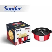 Sonifer Professional Oil Hot Plate Multifunctional Electric Mini Popcorn Maker Machine - Red