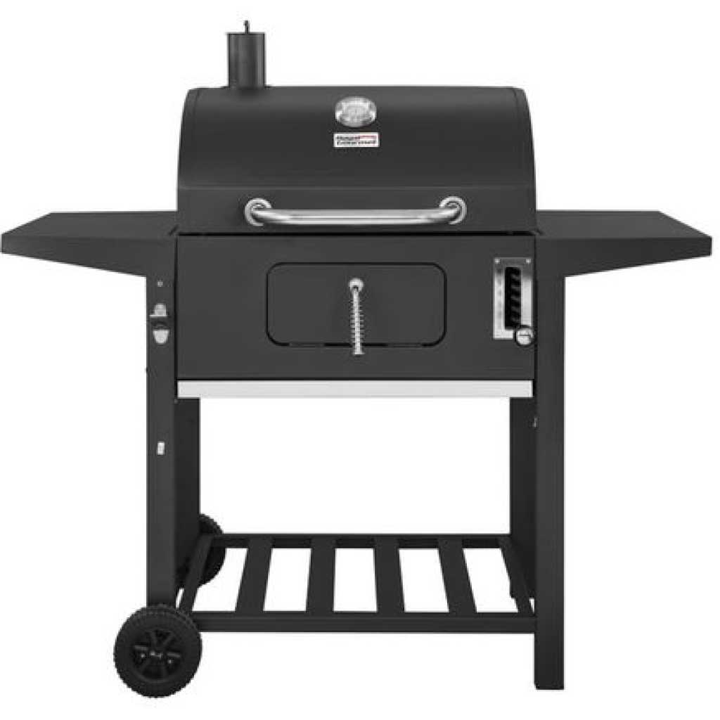 Charcoal Grill, BBQ Smoker Picnic Camping Patio Backyard Cooking- Black