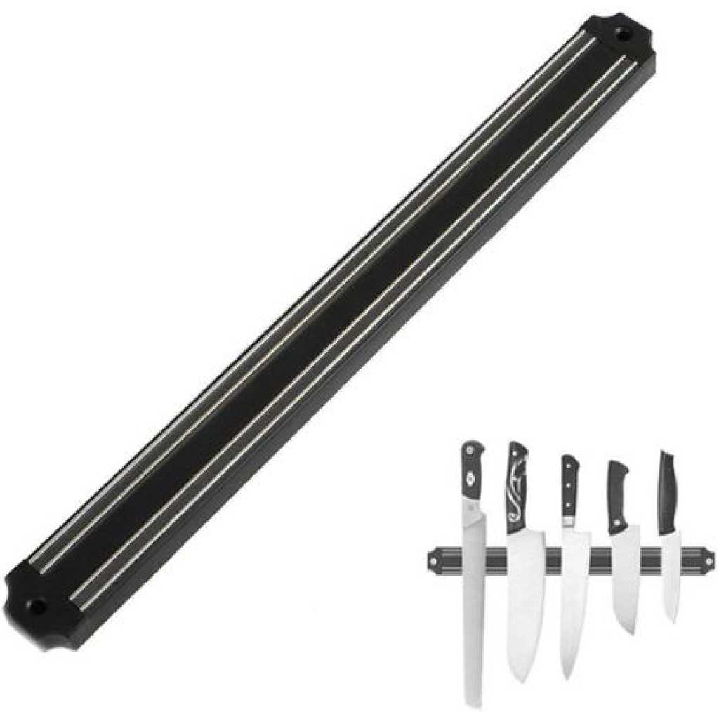 50Cm Wall Mount Professional Magnetic Knife Rack Holder Megnet - Black