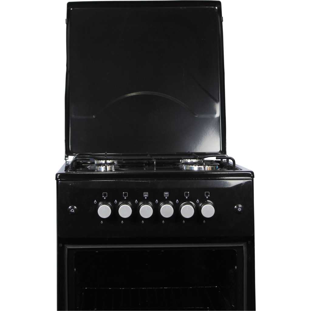 Blueflame Cooker Full Gas C5040G – B 50cm By 50 cm, 4 Gas Burners, Gas Oven, Auto Ignition - Black