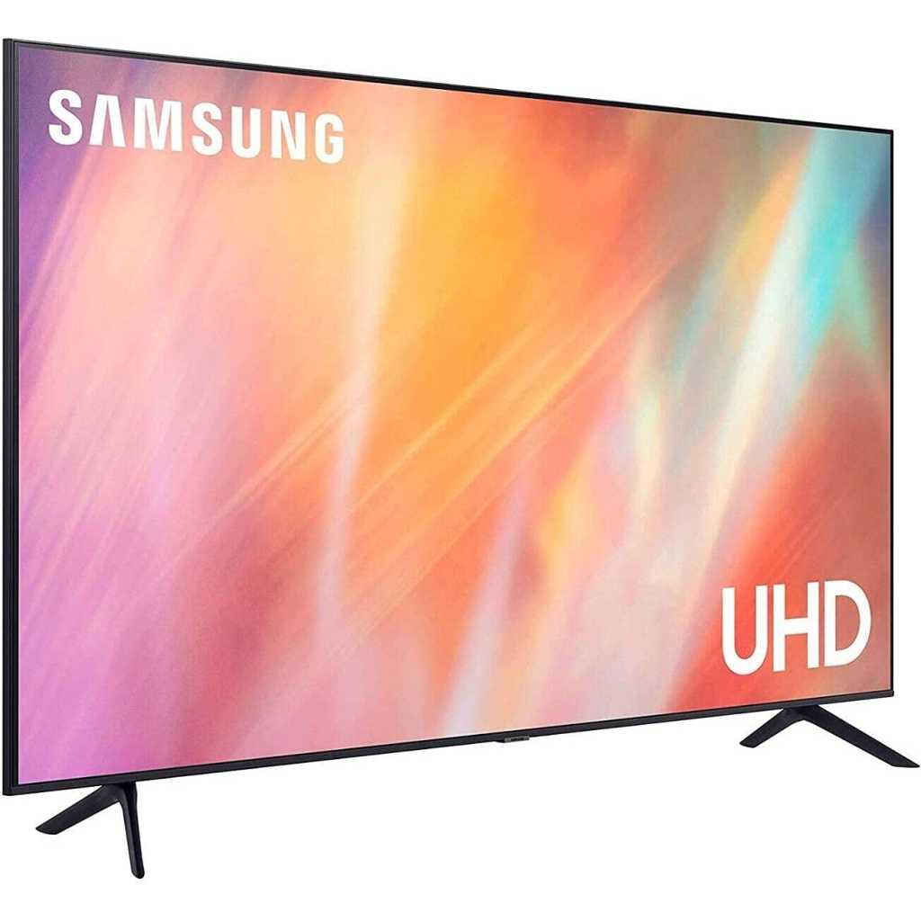 Samsung 43 Inch 4K UHD Smart LED TV with Built-in Receiver and Remote Control, Black - UA43AU7000