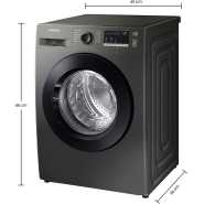 Samsung 7.0Kg Fully-Automatic Front Loading Washing Machine WW70T4020CX; 1200 RPM, Steam Wash – Inox Samsung Washing Machines TilyExpress