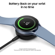 SAMSUNG Galaxy Watch 5 40mm Bluetooth Smartwatch w/ Body, 1.5GB RAM 16GB ROM 410mAh Health, Fitness and Sleep Tracker, Improved Battery, Sapphire Crystal Glass, Enhanced GPS Tracking, Silver Bezel w/ Purple Band Smart Watches TilyExpress