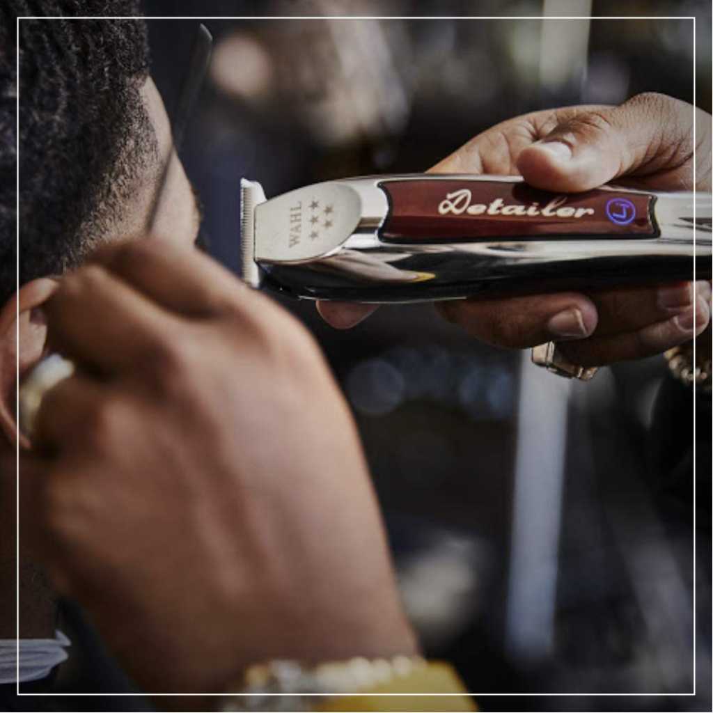 Wahl Detailer Hair Clipper; Professional 5-Star with Adjustable T Blade for Extremely Close Trimming and Clean and Crisp Lines for Professional Barbers and Stylists – Model 808, Silver Electric Shavers TilyExpress 2