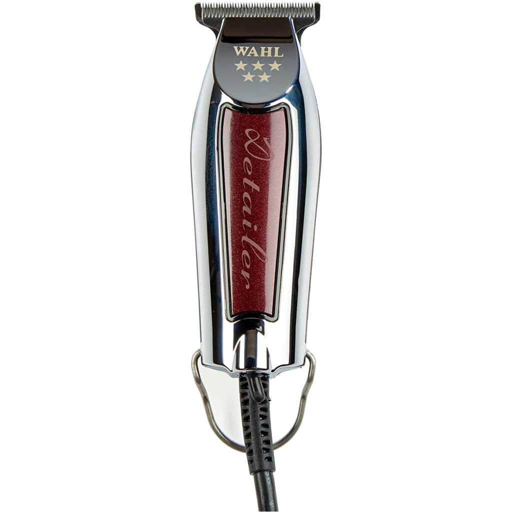 Wahl Detailer Hair Clipper; Professional 5-Star with Adjustable T Blade for Extremely Close Trimming and Clean and Crisp Lines for Professional Barbers and Stylists – Model 808, Silver Electric Shavers TilyExpress 9