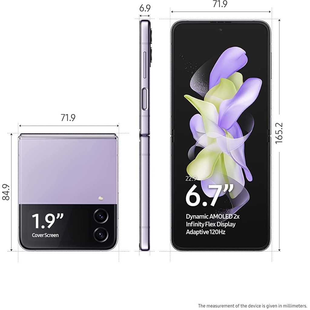 Samsung Galaxy Z Flip4 6.7" 8GB RAM 256GB ROM 12MP 3700mAh - Purple