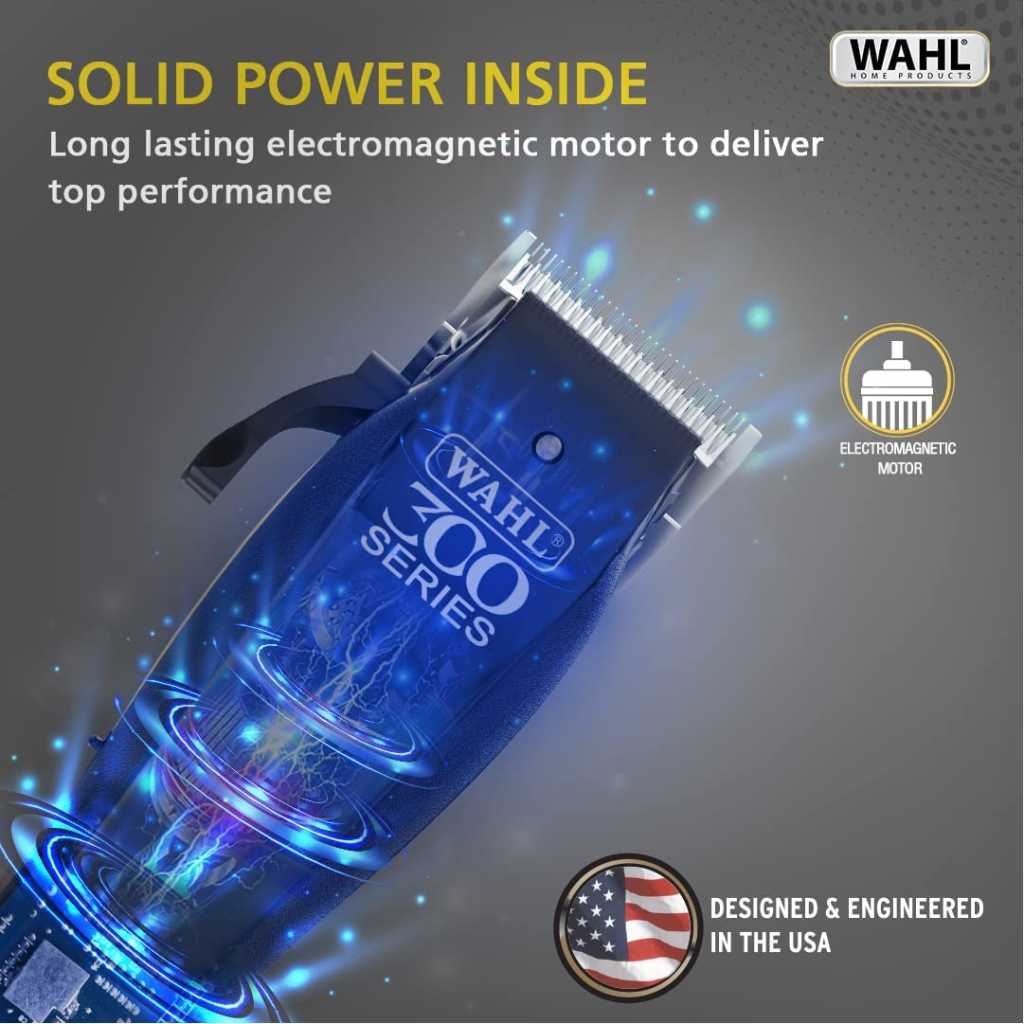 WAHL Home Pro 300 Series Hair Cutting Kit | Corded Hair Trimmer and Clipper for men | 8 Combs and cleaning tools | Durable motor, precision self-sharpening blades | Black Electric Shavers TilyExpress 6