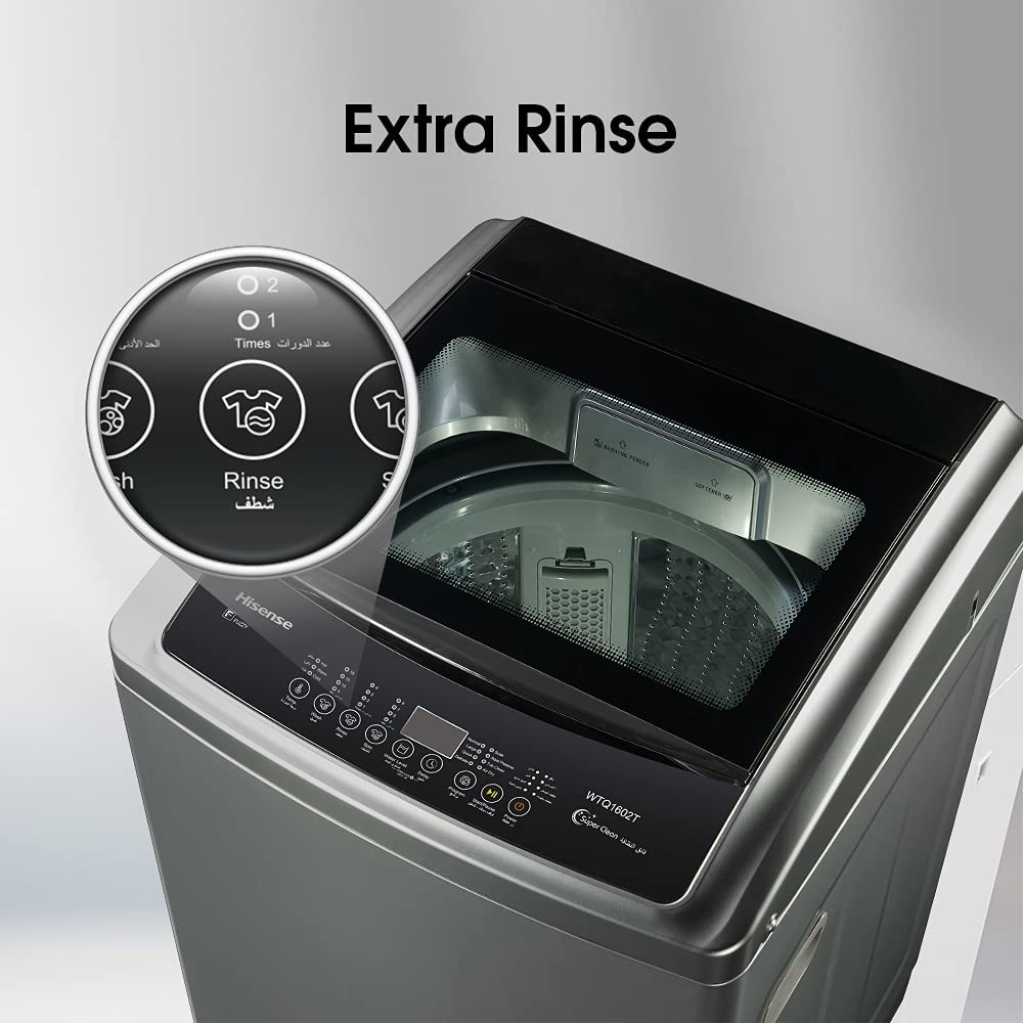 Hisense 8kg Top Loading Washing Machine With Buble Clean | WTJD802T - Grey