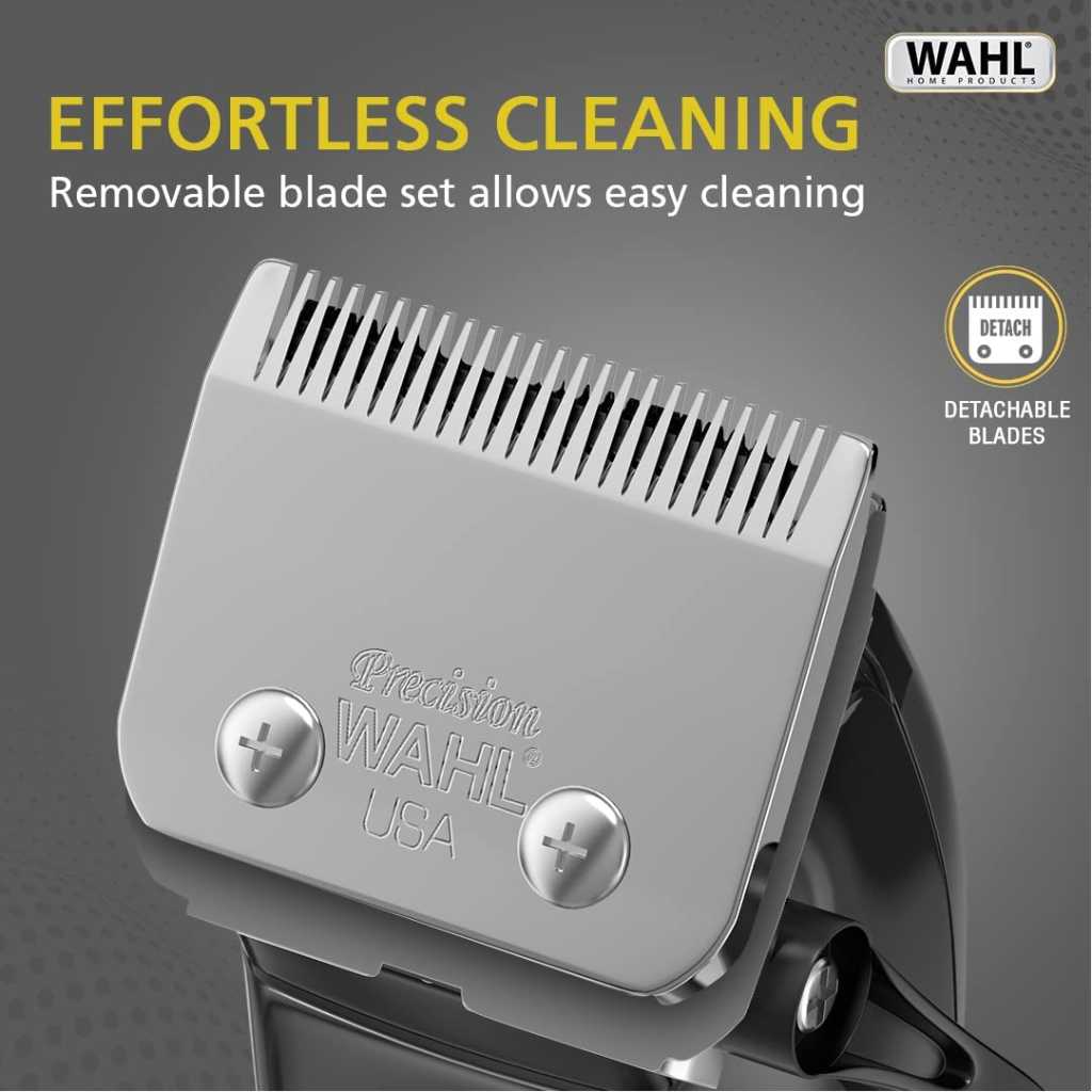 WAHL Home Pro 300 Series Hair Cutting Kit | Corded Hair Trimmer and Clipper for men | 8 Combs and cleaning tools | Durable motor, precision self-sharpening blades | Black Electric Shavers TilyExpress 5