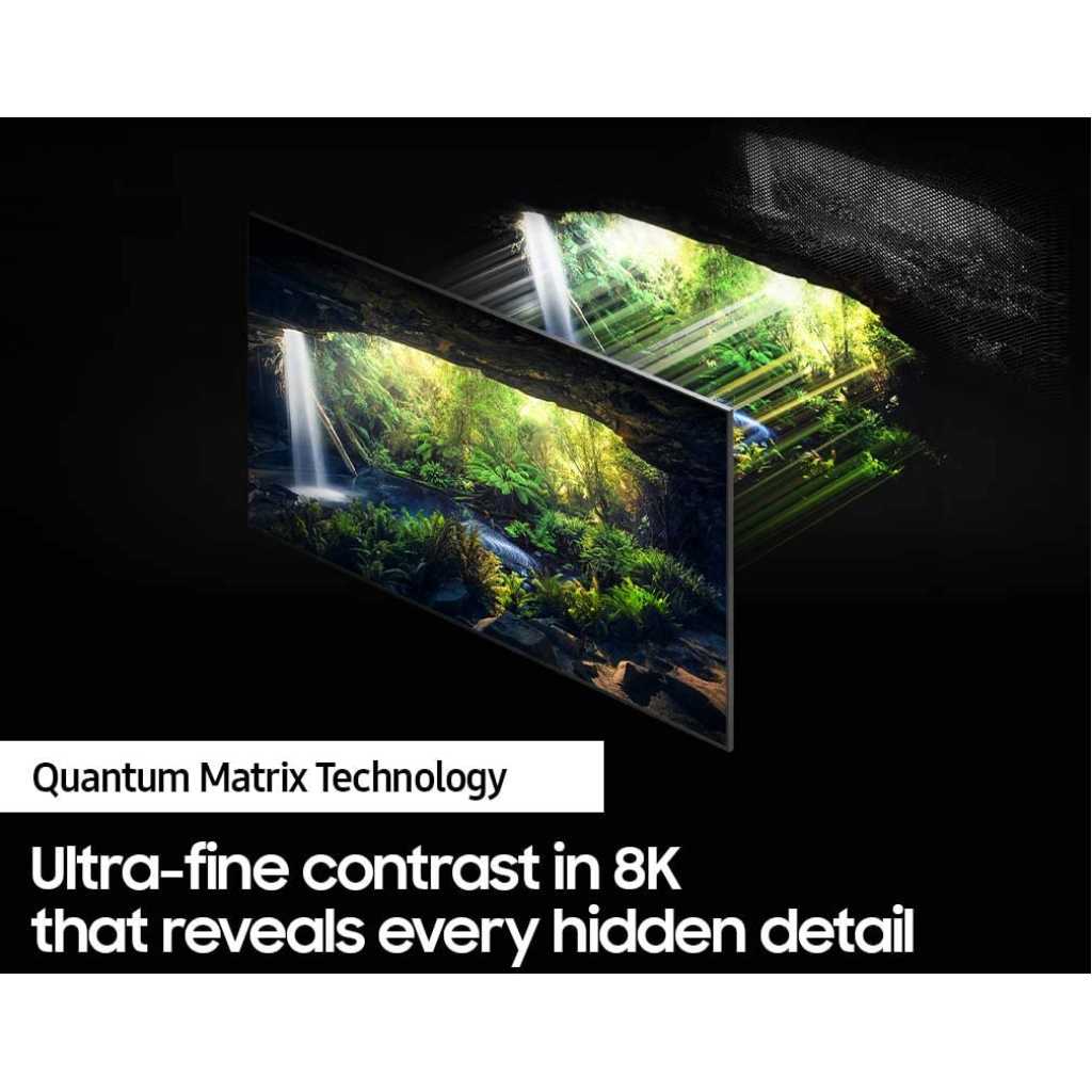 Samsung 65 Inch Neo QLED 8K Smart TV QA65QN800A, AI Upscaling, Infinity One Design, Dolby Atmos experience With inbuilt Digital Reciever – Black