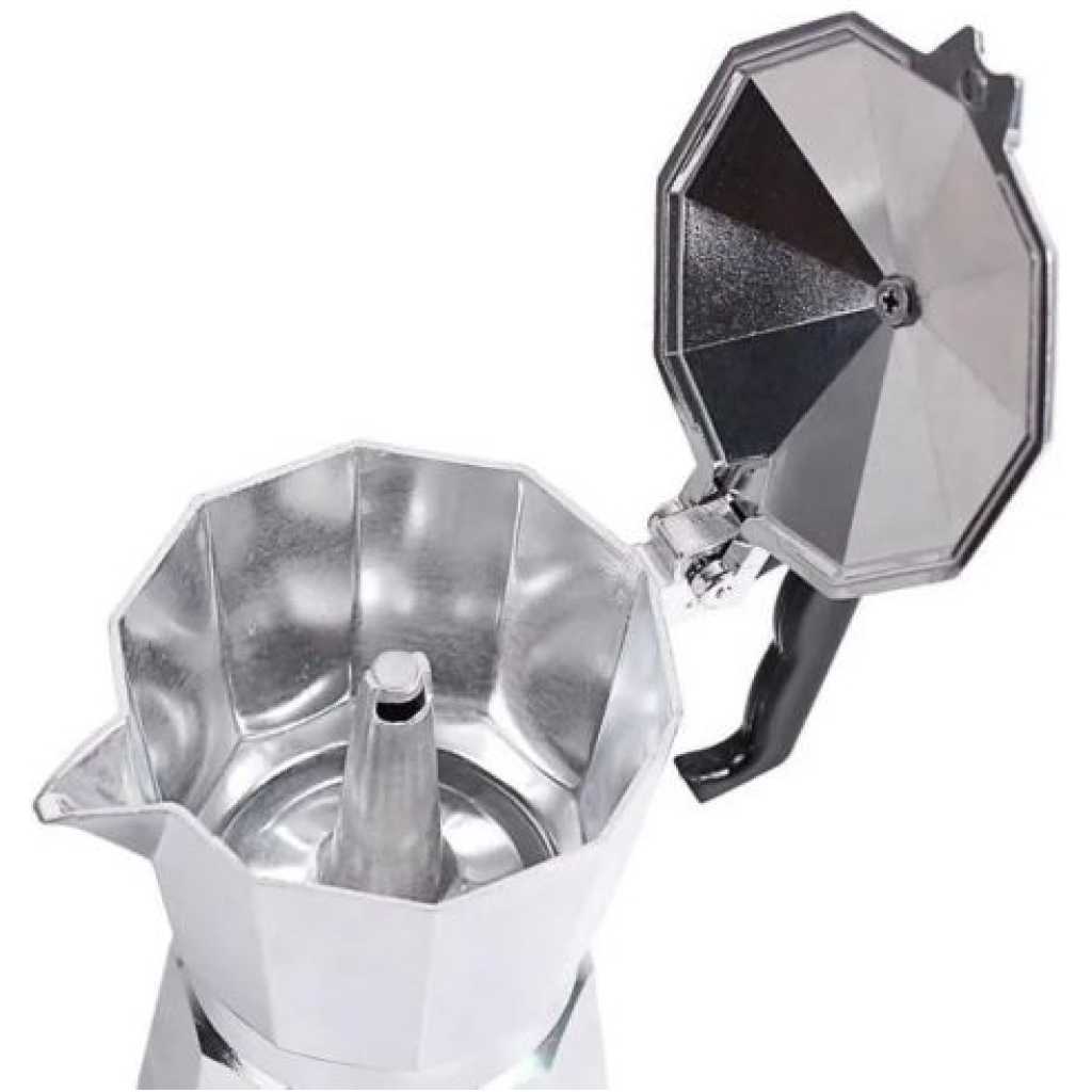 Coffee Maker Moka Pot Top Expresso Latte Stove Percolator 4 Cups 200ML (Silver) Coffee Makers TilyExpress 12