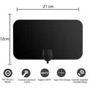Digital TV Antenna – 110 Miles HDTV Antenna Digital Indoor Antenna With Detachable Signal Booster VHF UHF High Gain Channels Reception For 4K 1080P Free TV Channels- Black Television & Video TilyExpress