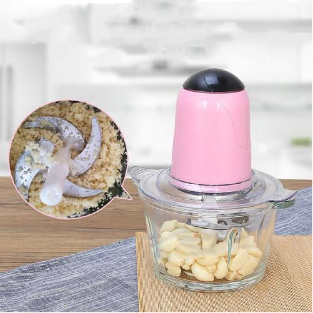 Electric Chopper Meat Grinder Food Processor Multifunctional Blender- Clear.