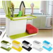3 in1 Kitchen Sink Organizer Stand Draining Holder Towel Soap Brush Sponge Rack- Green Racks Shelves & Drawers TilyExpress