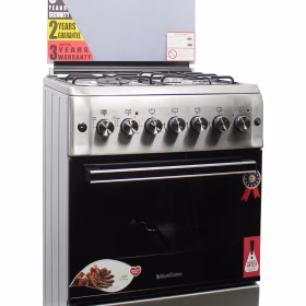 BlueFlame Cooker 60x60cm, 3 Gas Burners And 1 Electric Hot Plate With Electric Oven - Inox